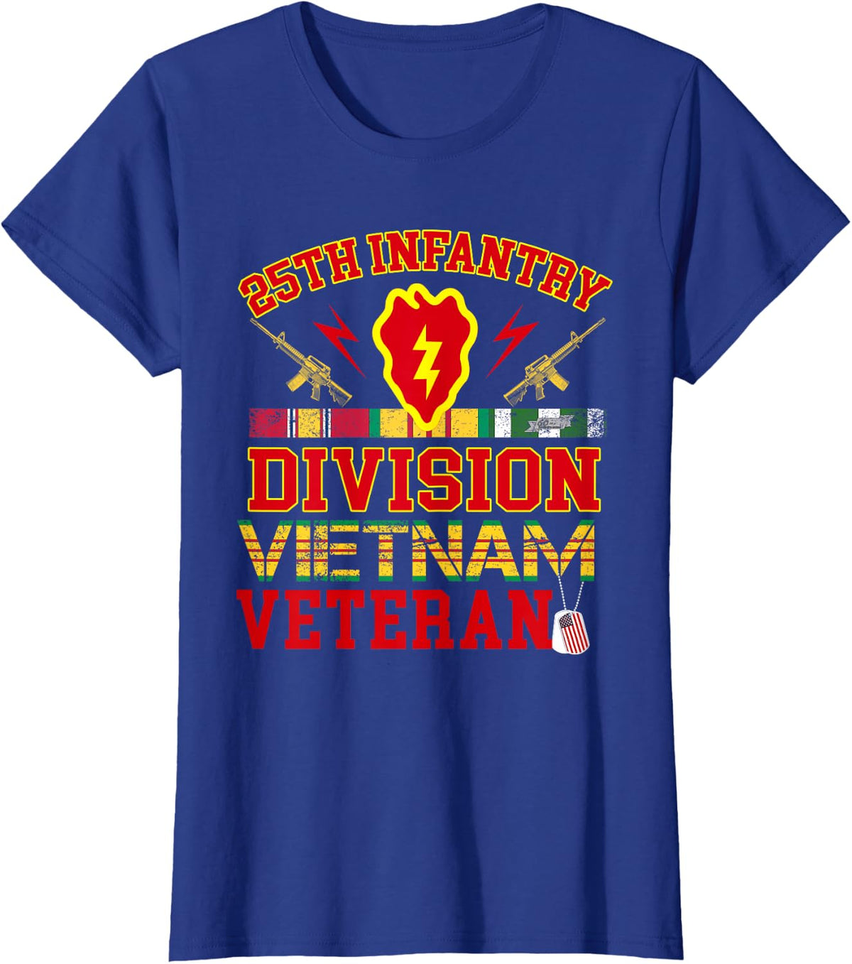 25th Infantry Division Vietnam Veteran T-shirt Veteran Day T-Shirt - Royal Blue