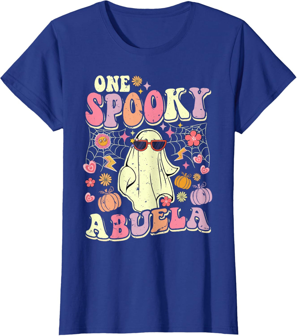 One Spooky Abuela Grandma Halloween Ghost Fun Costume T-Shirt - Royal Blue