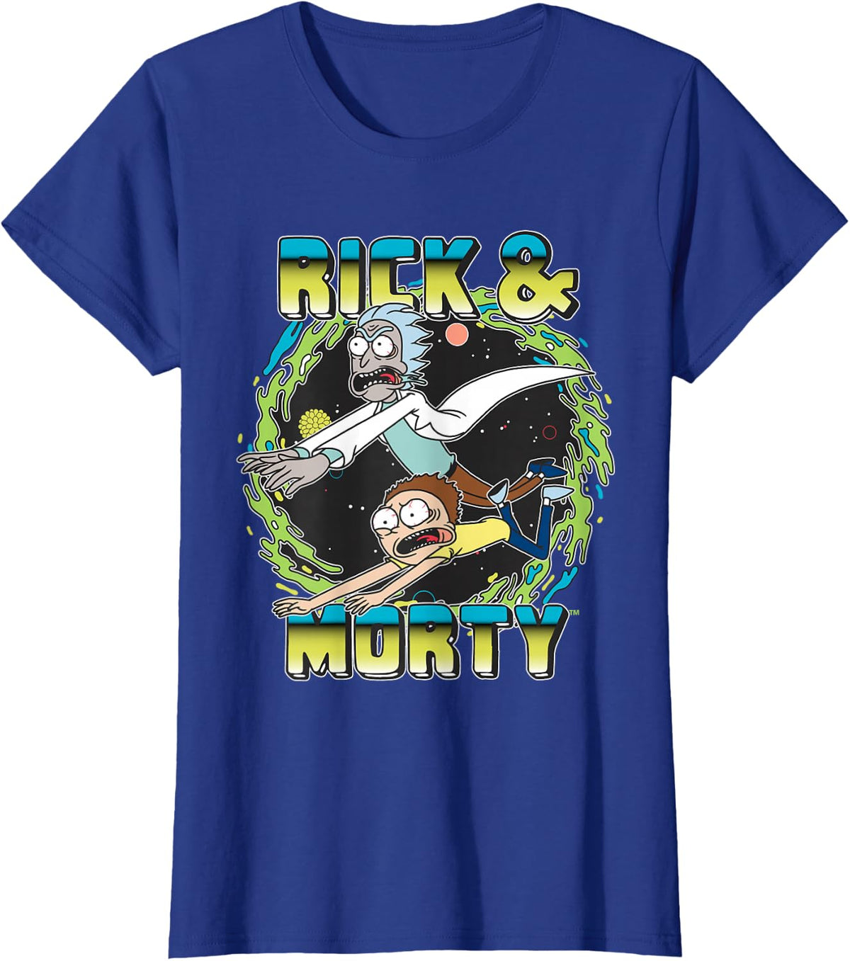 Rick & Morty Galaxy Portal T-Shirt - Royal Blue