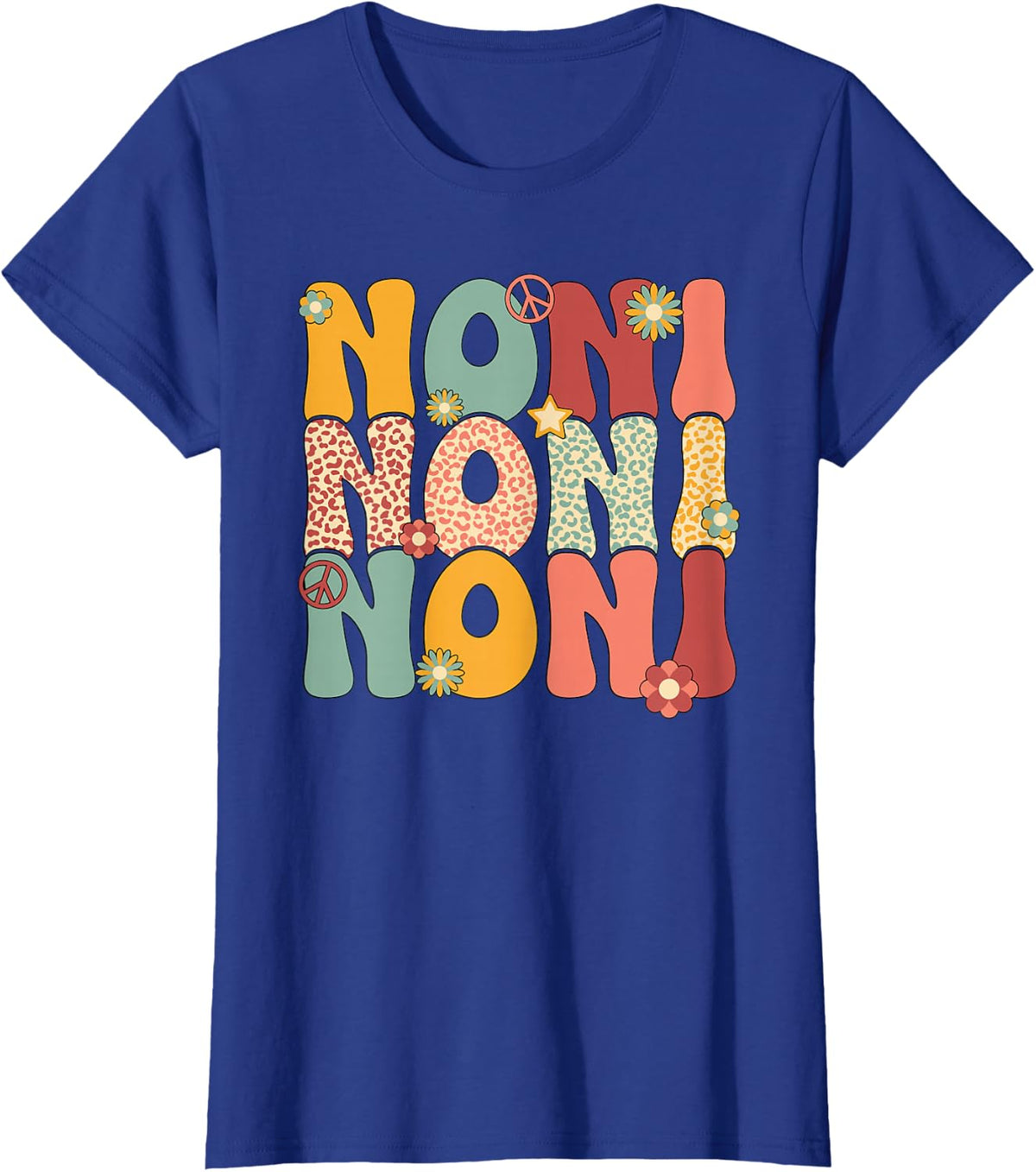 Noni Grandma Groovy Noni Grandmother T-Shirt - Royal Blue