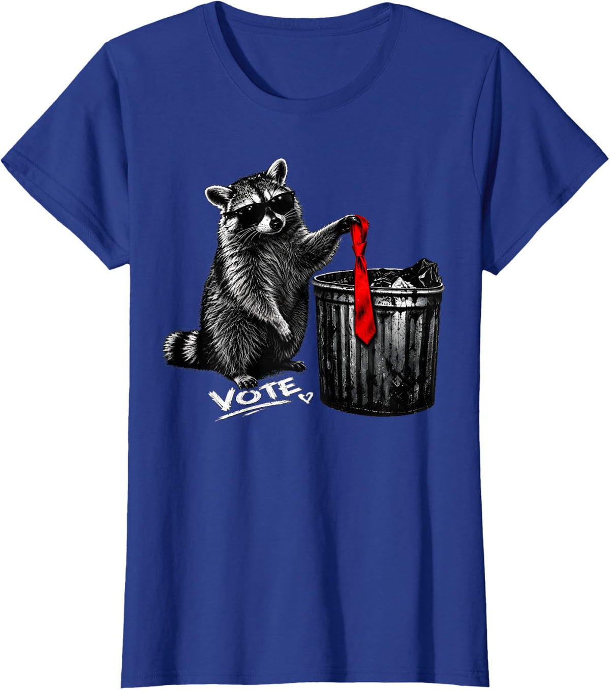 Dump Trump, Cute Trash Panda Funny Raccoon T-Shirt - Royal Blue