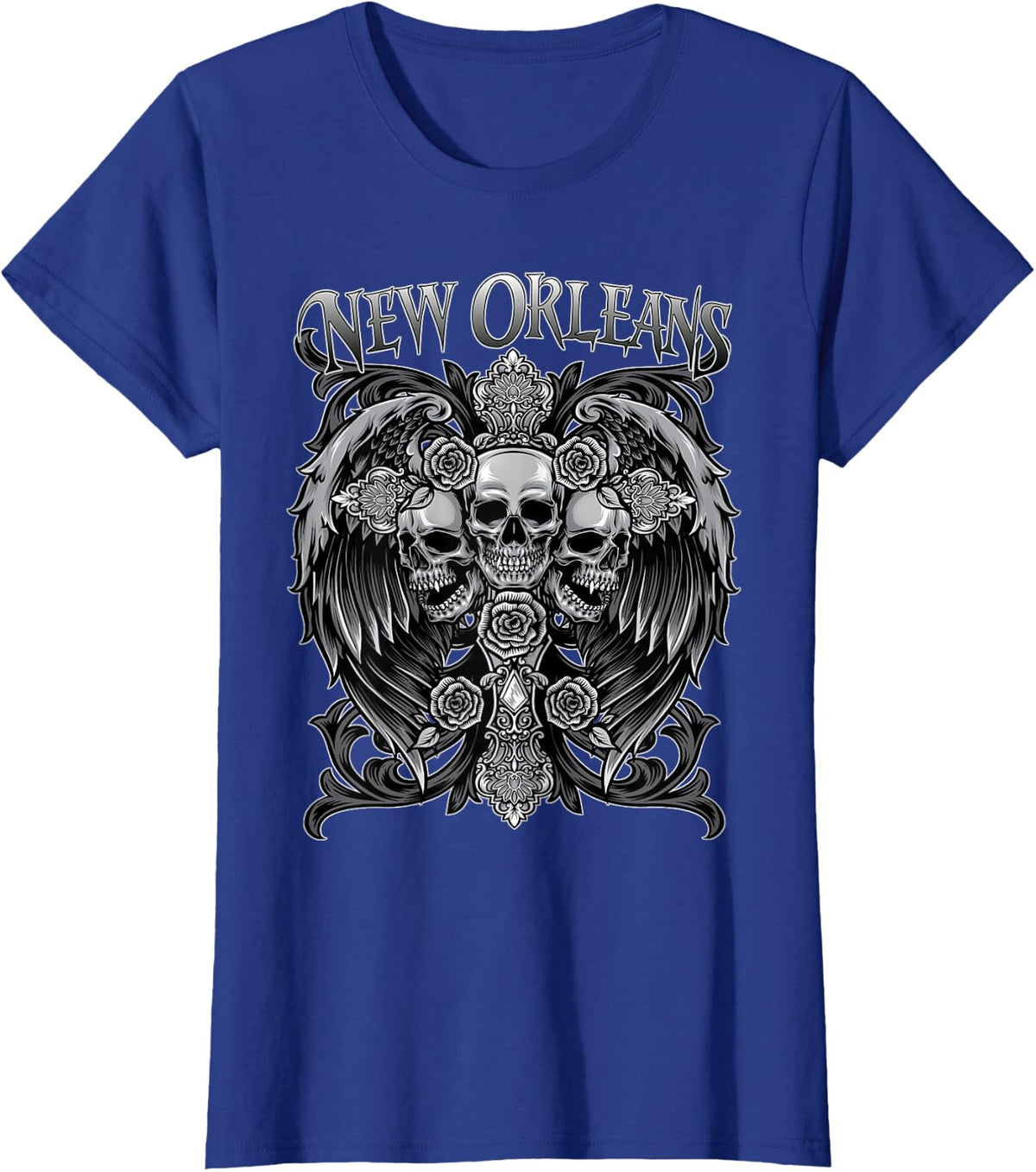 New Orleans Louisiana Gothic Vampire Capital of The World T-Shirt - Royal Blue