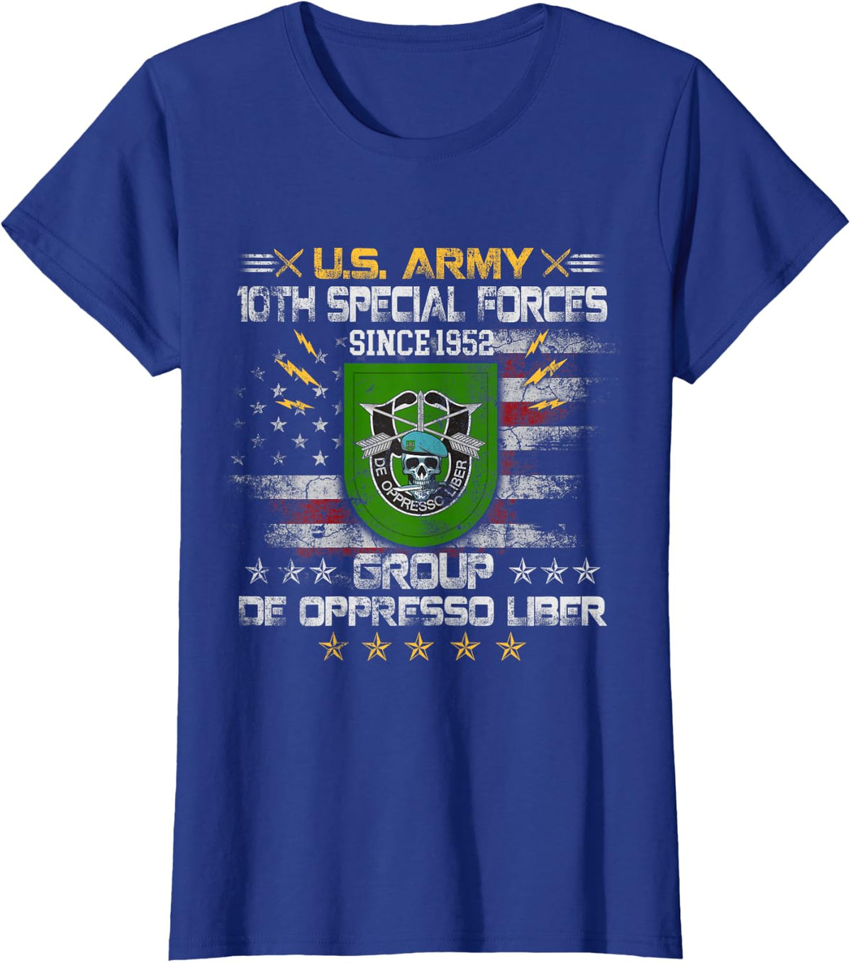 10th Special Forces Group Veteran 10th SFG 4th of July Mens T-Shirt - Royal Blue