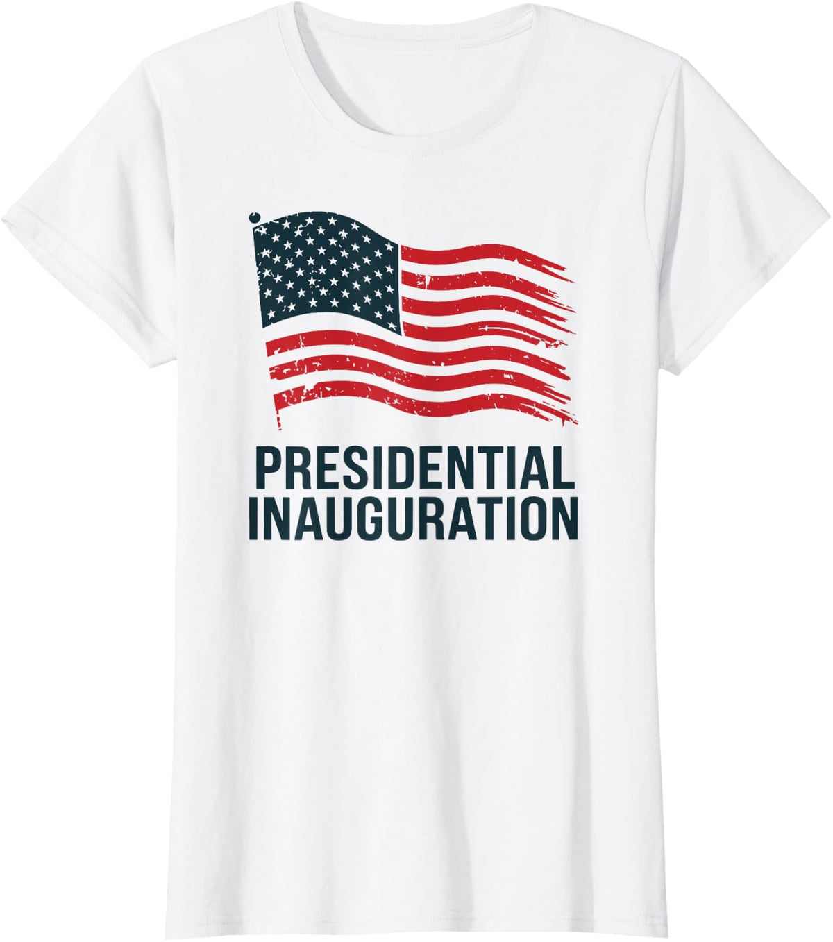 Presidential Inauguration Day Celebration Vintage USA Flag T-Shirt - White