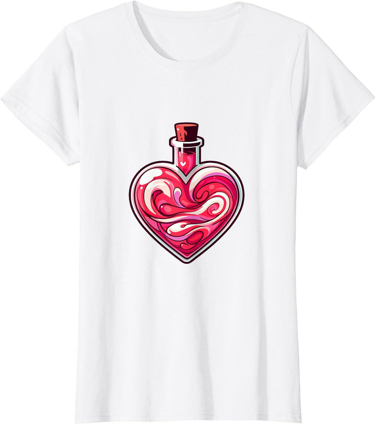 Spell Of Love Valentine Red Pink Potion Couple Spell T-Shirt - White