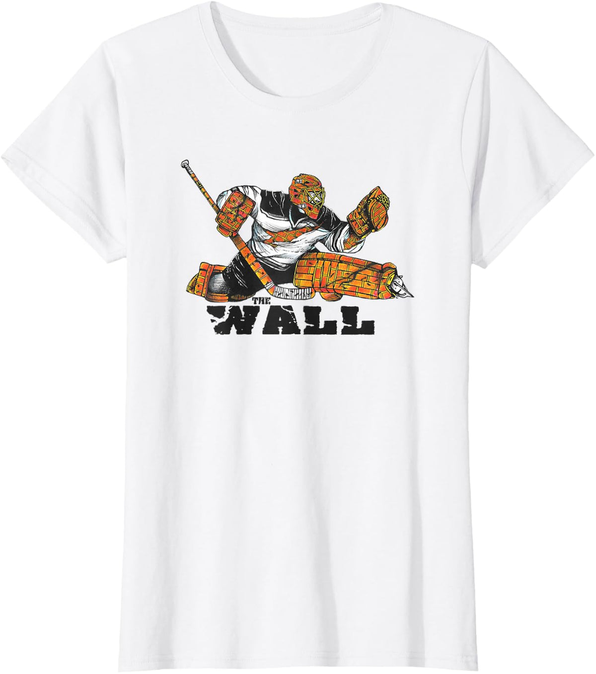 Brick Wall Hockey Goalie - Intl Goalies Union T-Shirt - White