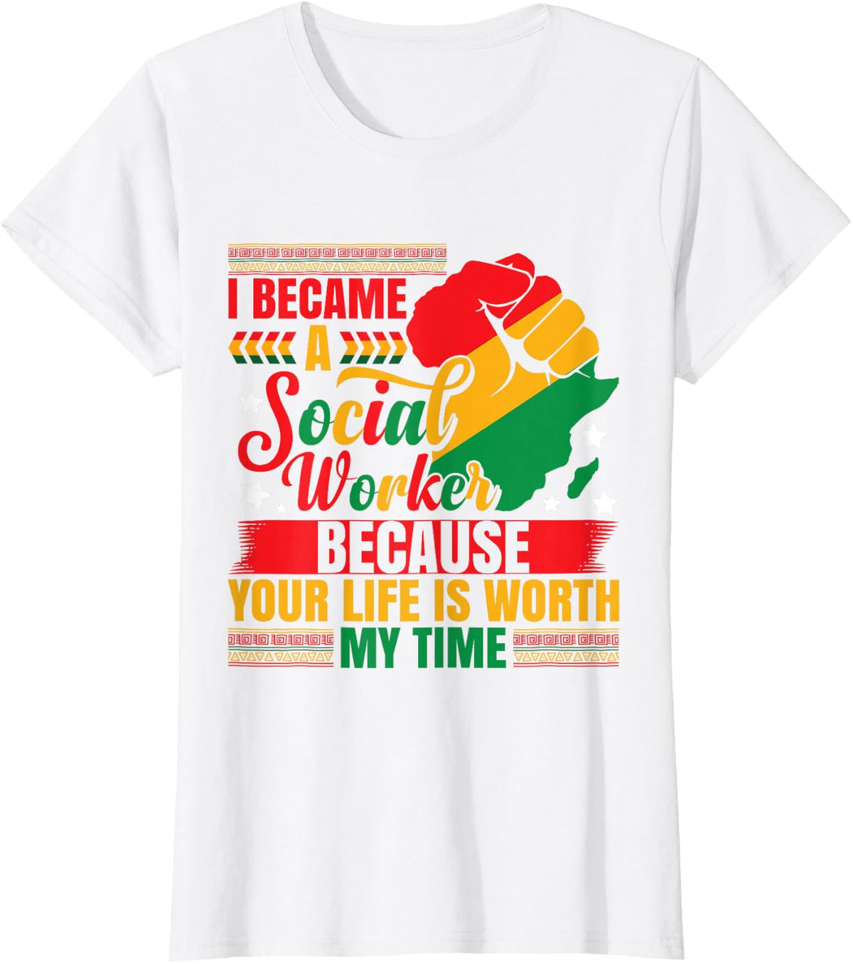 Social Worker Month Black Social Worker T-Shirt - White