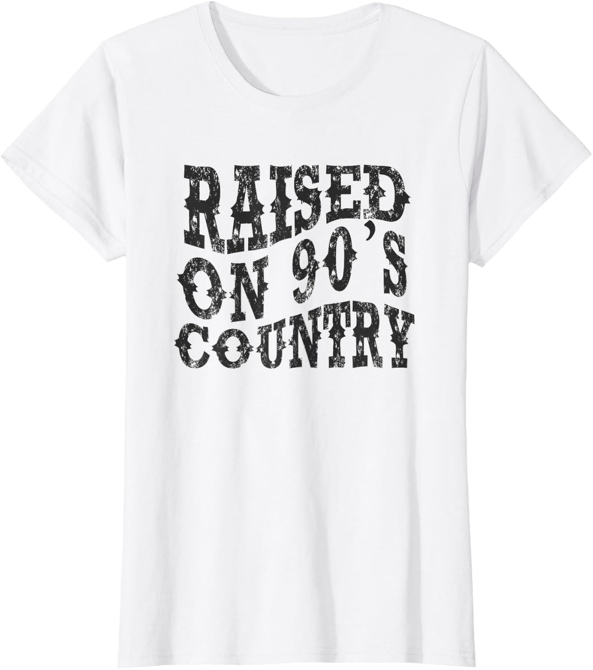 Raised On 90's Country Music Lover Western Country Concert T-Shirt - White