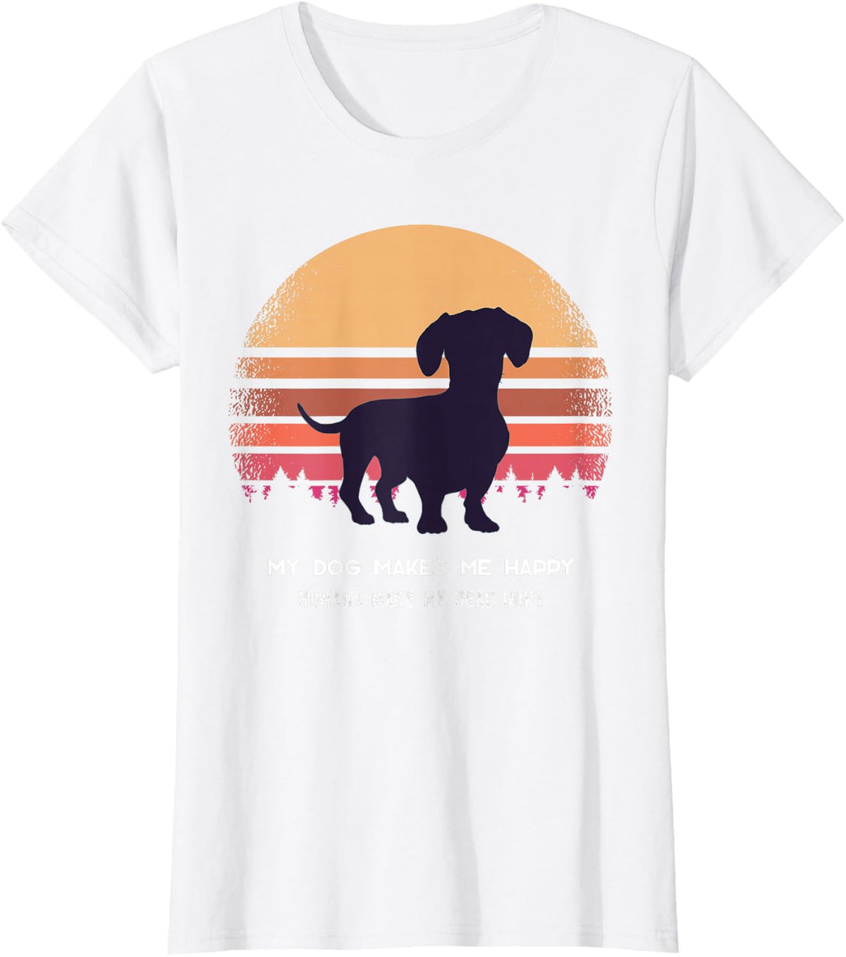 Dachshund Doxie Wiener Sausage Dog T-Shirt for Men Women Kids - White