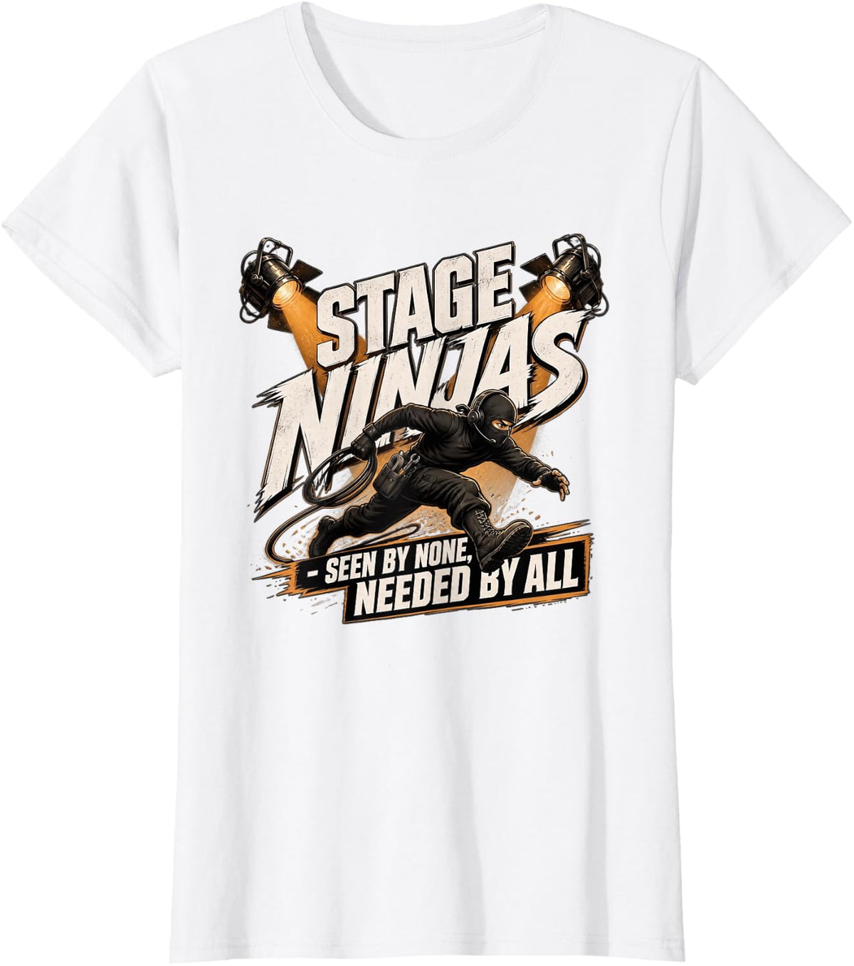 Stage Ninja Crew Seen By None Needed By All T-Shirt - White