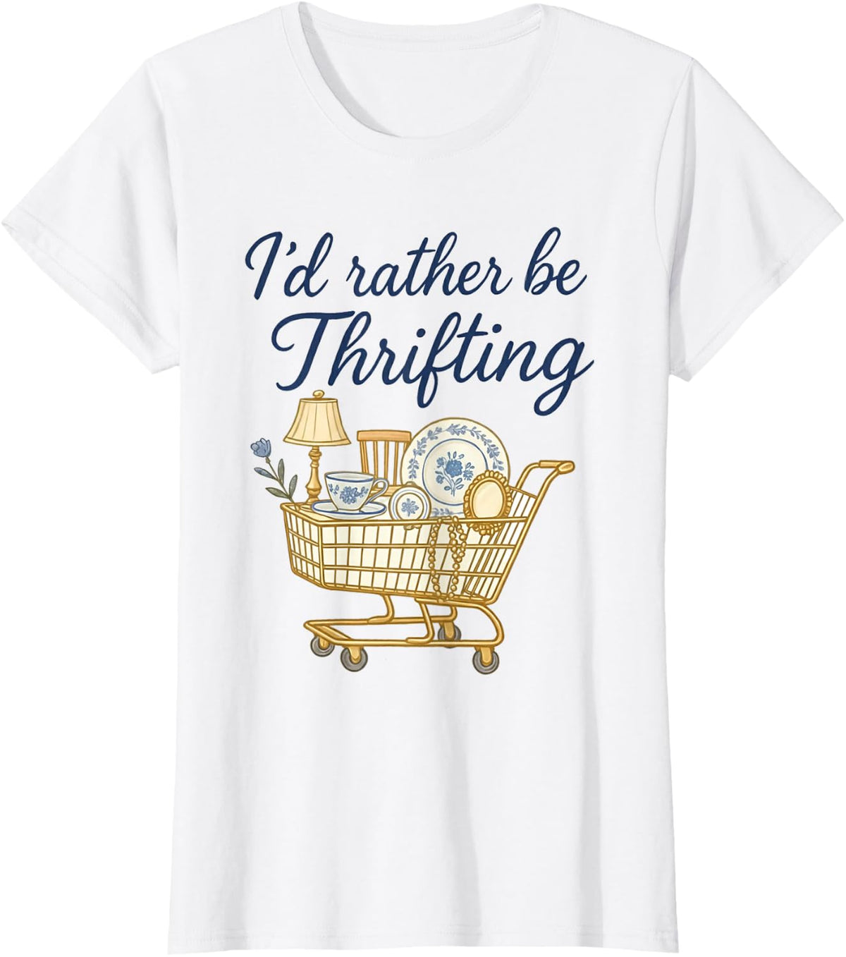I'd Rather Be Thrifting T-Shirt - White