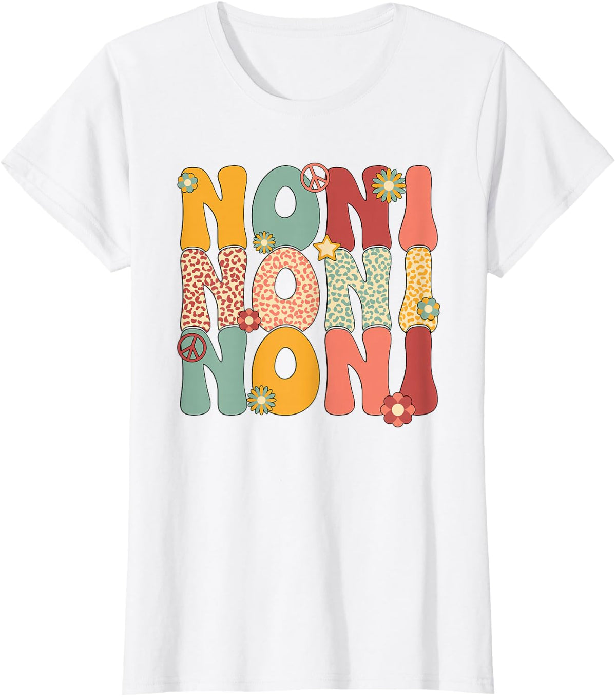 Noni Grandma Groovy Noni Grandmother T-Shirt - White