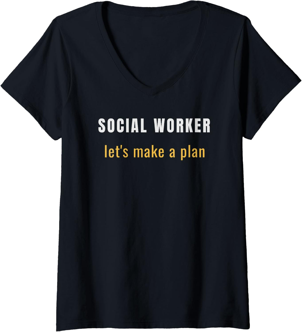 Women's Social Worker Gifts for Women Funny MSW Gift V-Neck T-Shirt - Black