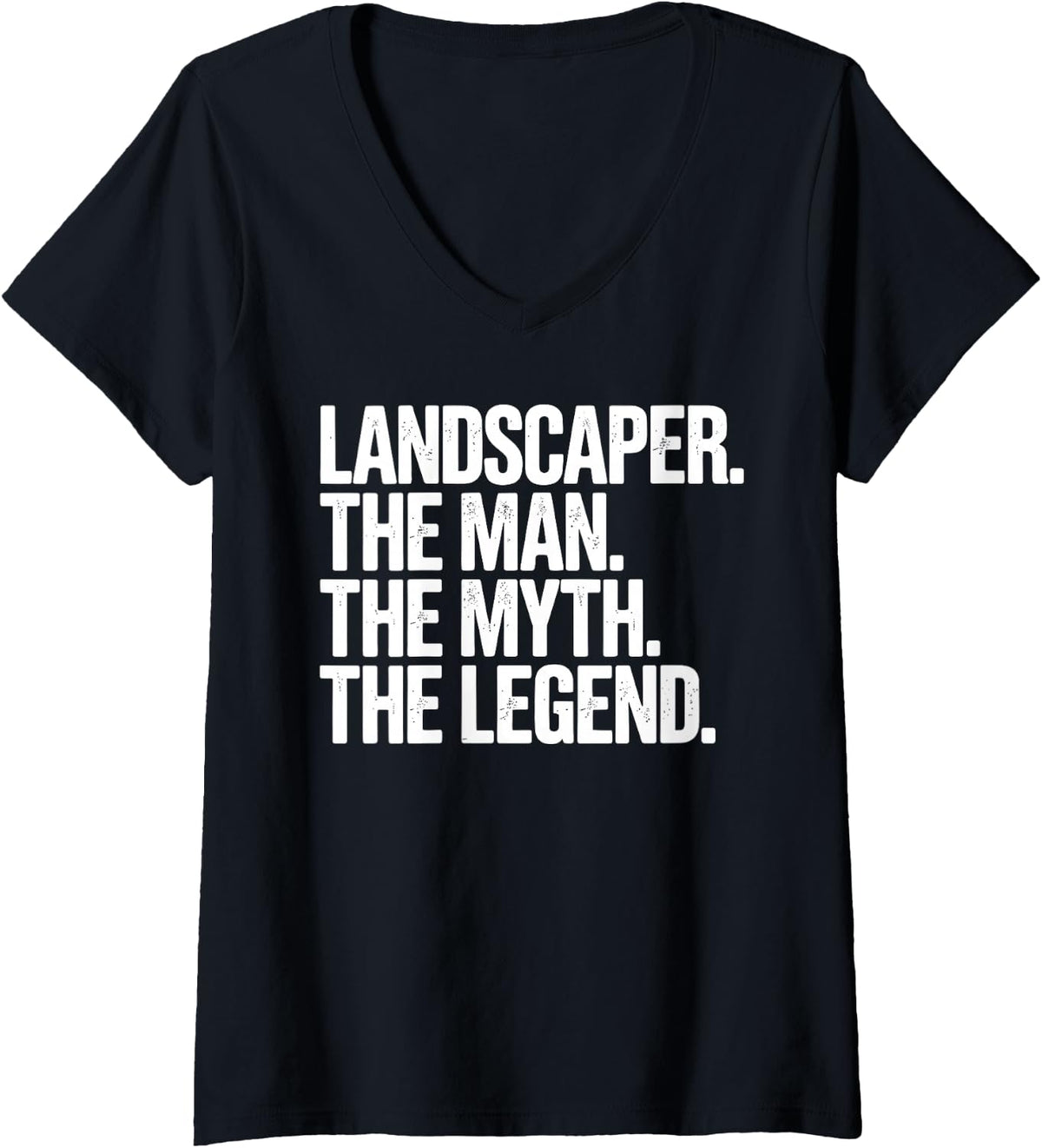 Women's Landscaper Art for Men Boys Dad Lawn Care Landscaper V-Neck T-Shirt - Black