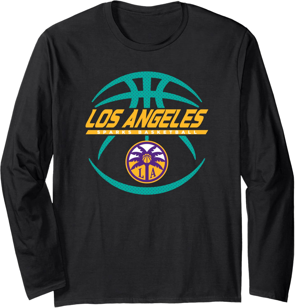 WNBA Los Angeles Sparks The Rock Long Sleeve T-Shirt - Adult Unisex Black