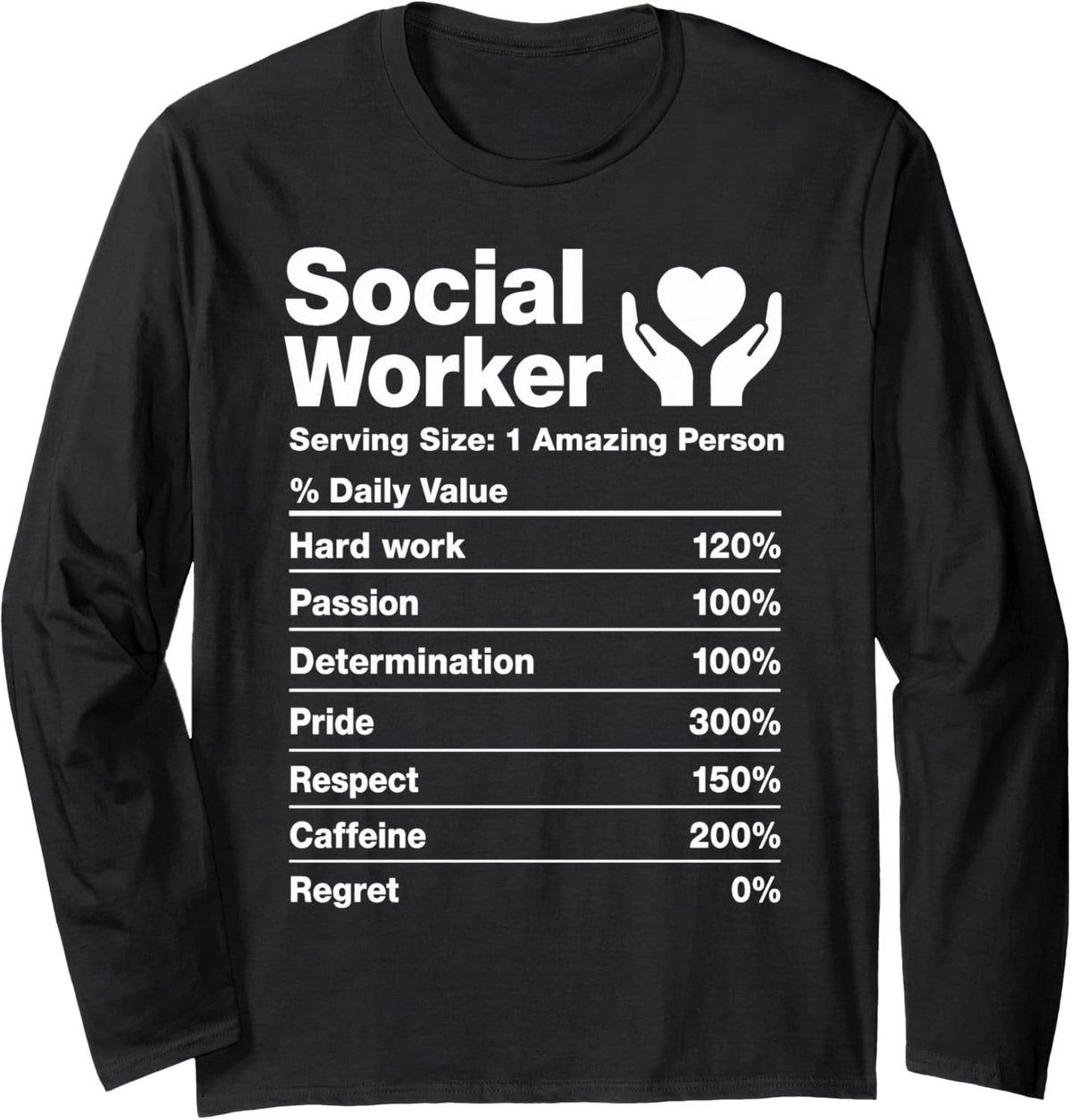 Social Worker Funny Appreciation Helping Profession Men. Long Sleeve T-Shirt - Adult Unisex Black