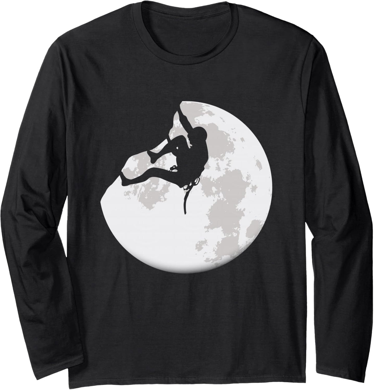 Moon Rope Climber Climbing Bouldern Long Sleeve T-Shirt - Adult Unisex Black