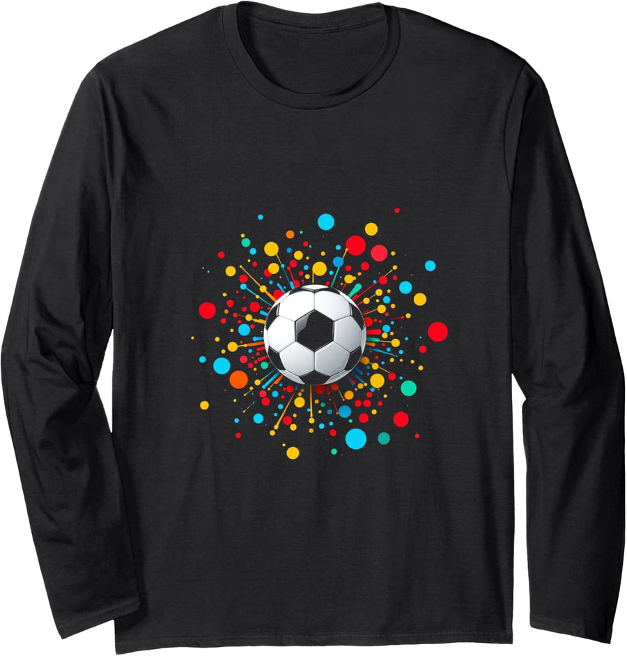 Soccer Long Sleeve T-Shirt - Adult Unisex Black