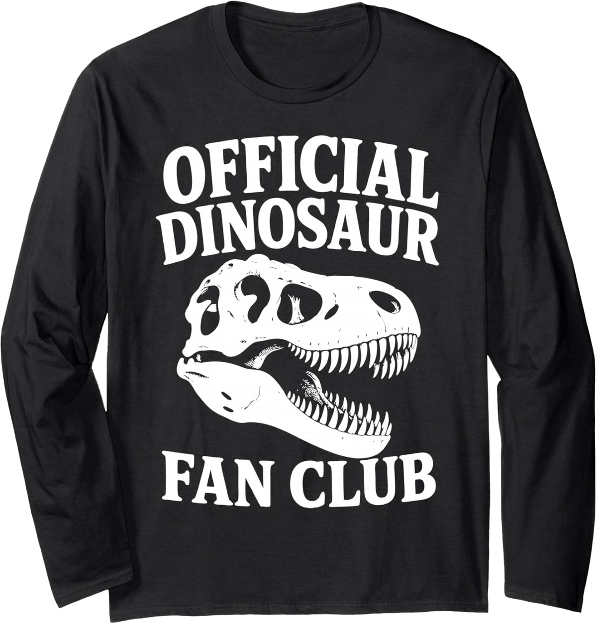 Vintage Paleontology Team Dinosaur Paleontologist Long Sleeve T-Shirt - Adult Unisex Black