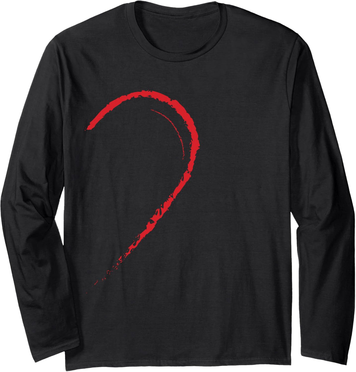Matching couple outfit Half Heart Red Valentines Day Long Sleeve T-Shirt - Adult Unisex Black