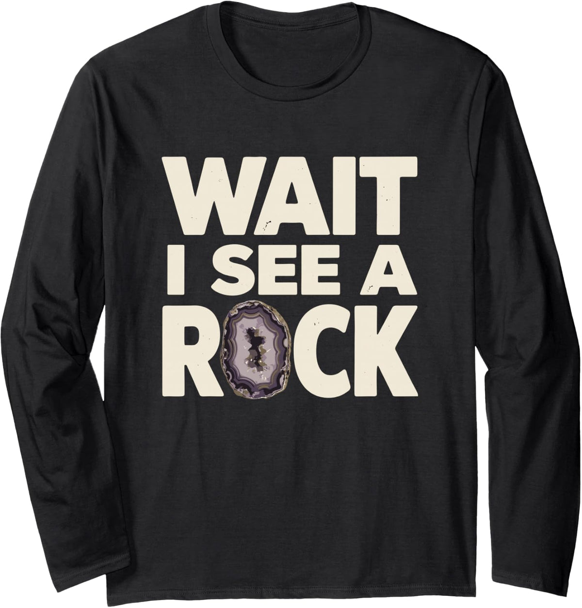 Rockhound Geology Enthusiast The Best Rock Collector Long Sleeve T-Shirt - Adult Unisex Black