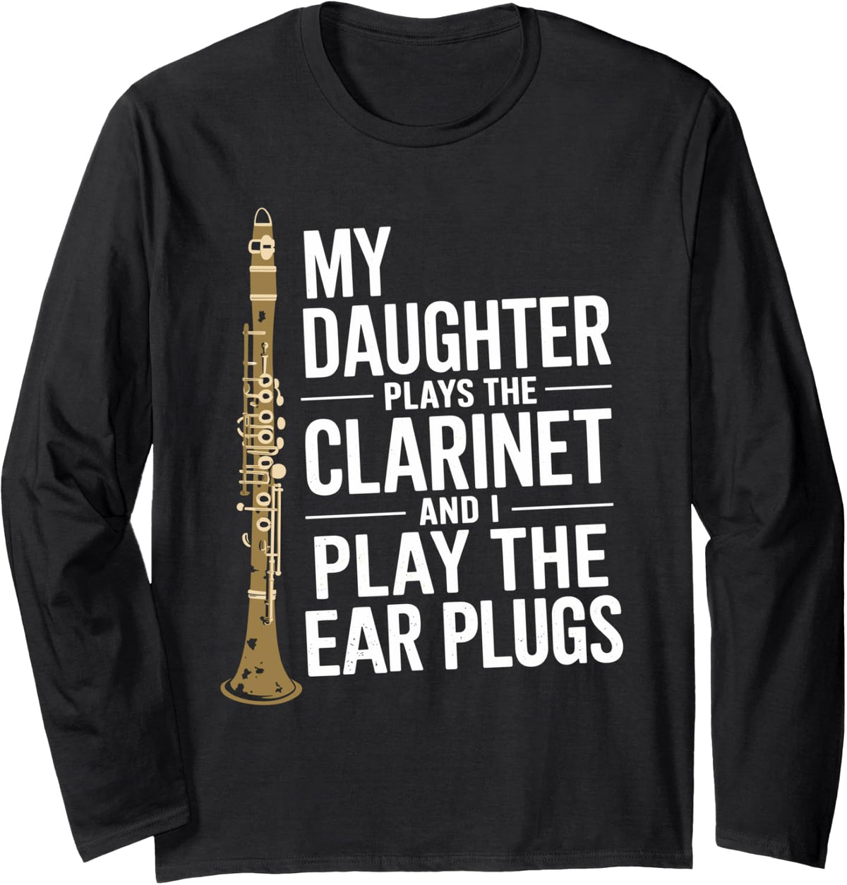 Orchestra clarinetist design for clarinet instrument player Long Sleeve T-Shirt - Adult Unisex Black