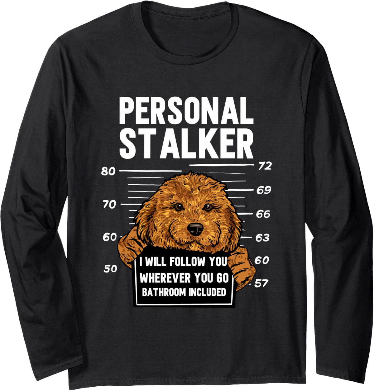 Cavapoo Dog Owner Personal Stalker Cavapoo Long Sleeve T-Shirt - Adult Unisex Black