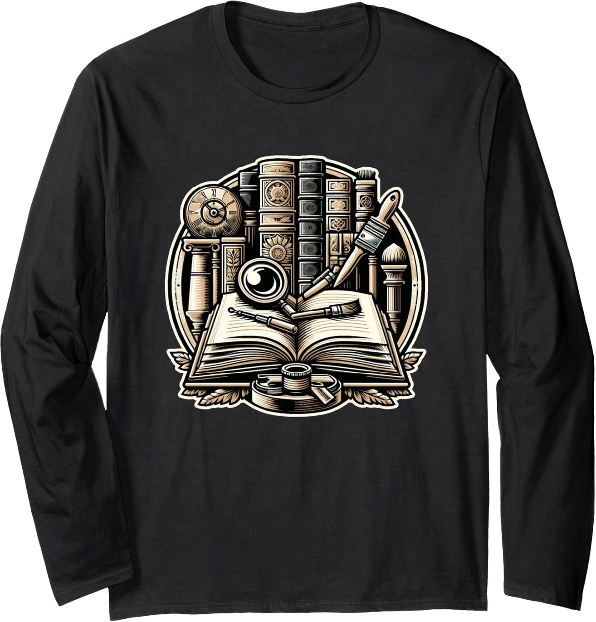 Book Restoration Long Sleeve T-Shirt - Adult Unisex Black