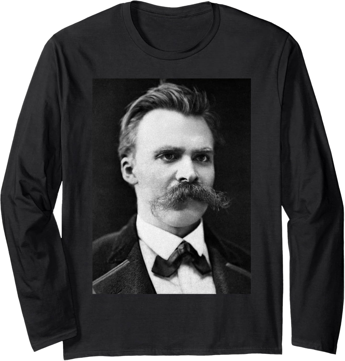 Friedrich Nietzsche Philosopher Philosophy Thinker Morality Long Sleeve T-Shirt - Adult Unisex Black