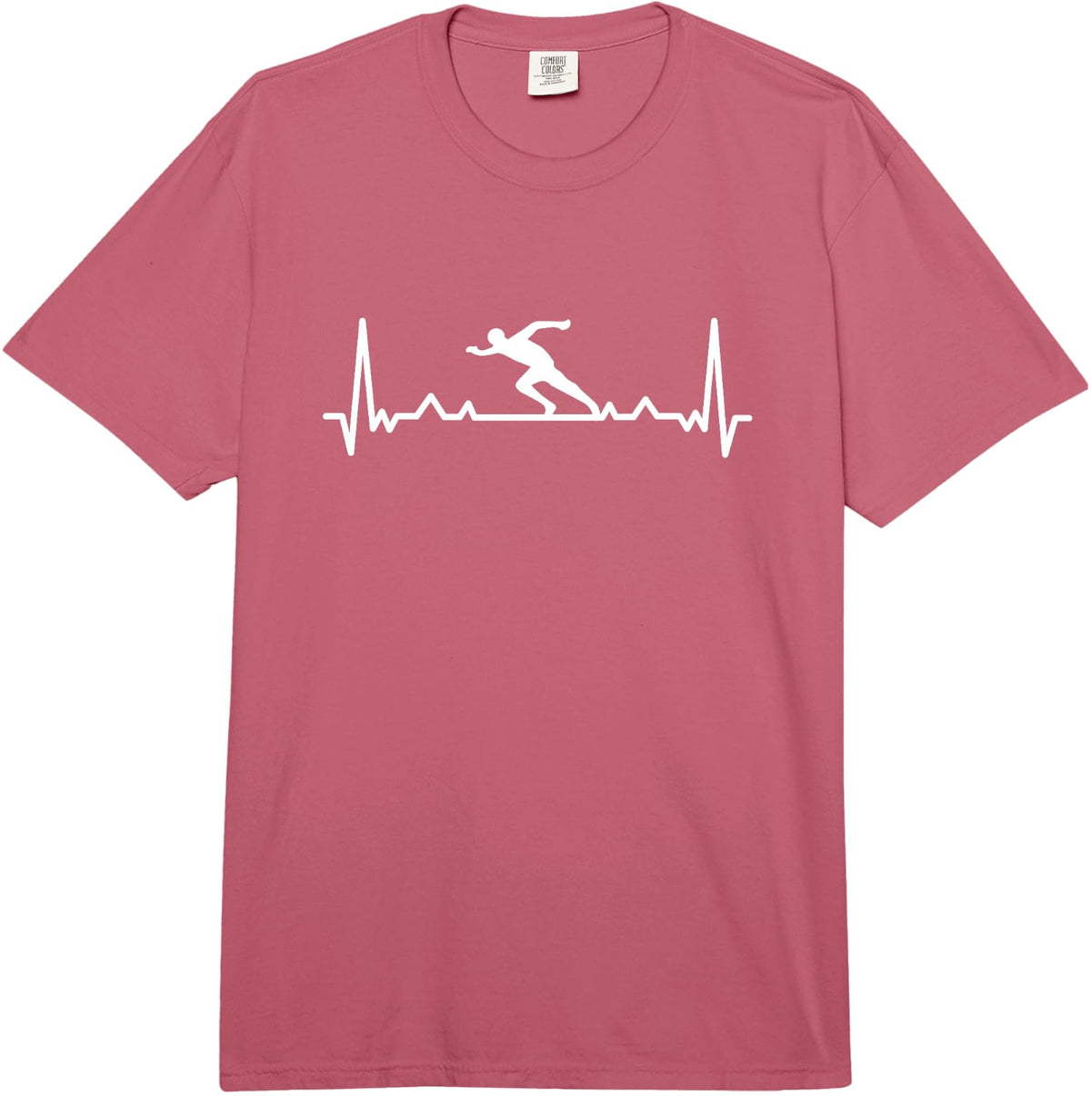 Track and Field Track & Field Runner Running Comfort Colors Adult Heavyweight T-Shirt - Adult Unisex Raspberry Red
