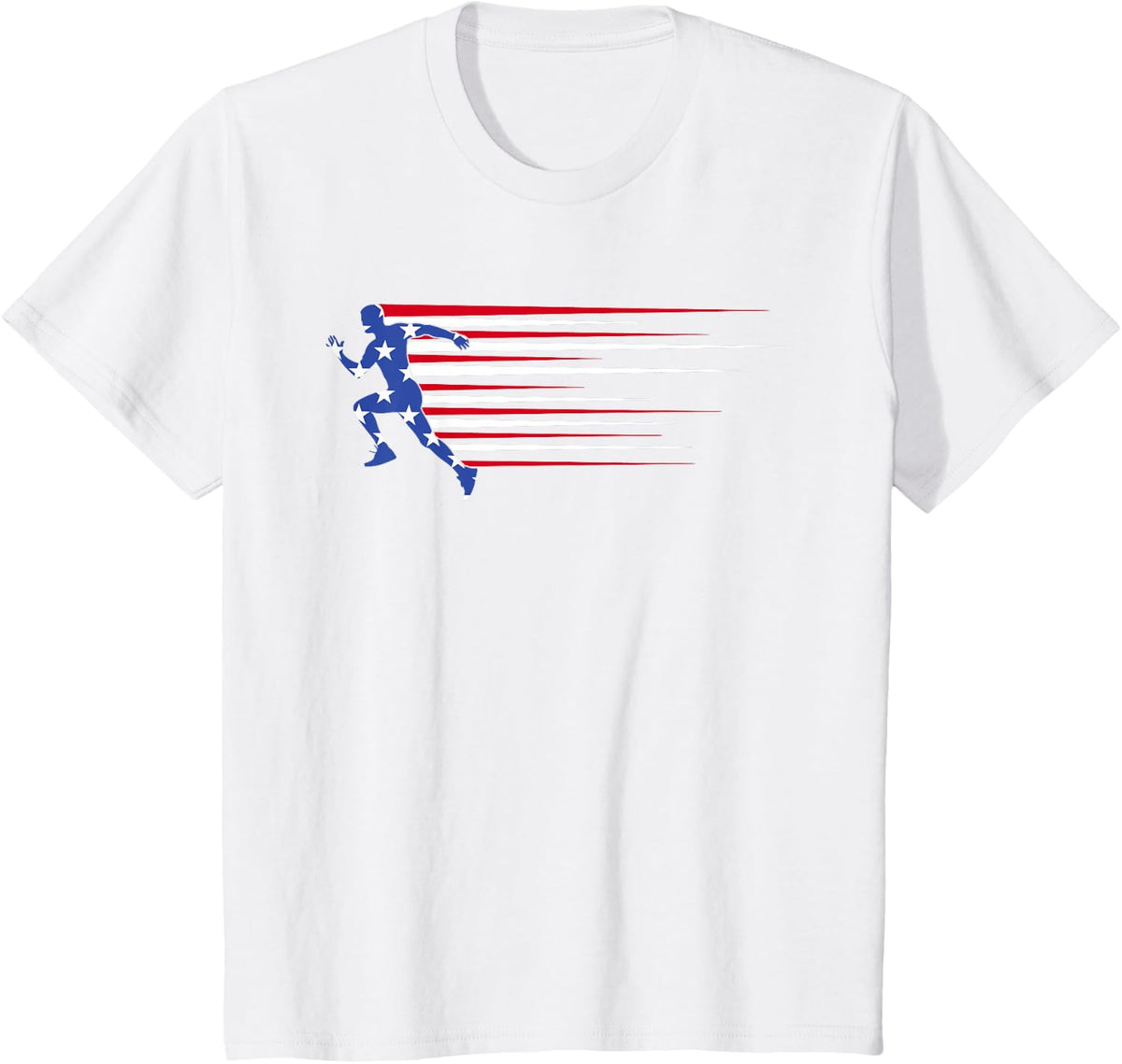 Best USA American Flag Track and Field Gift Team Men Women T-Shirt - White