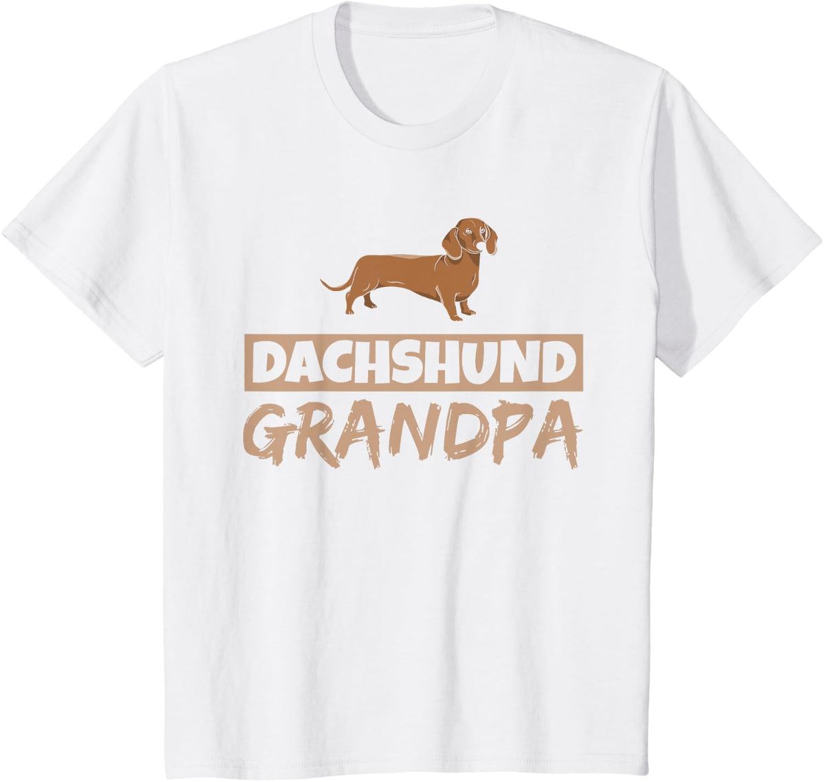 Dachshund Grandpa Dog Wiener Puppy Owner Dachshund Granddad Men Women Girls Kids T-Shirt - White