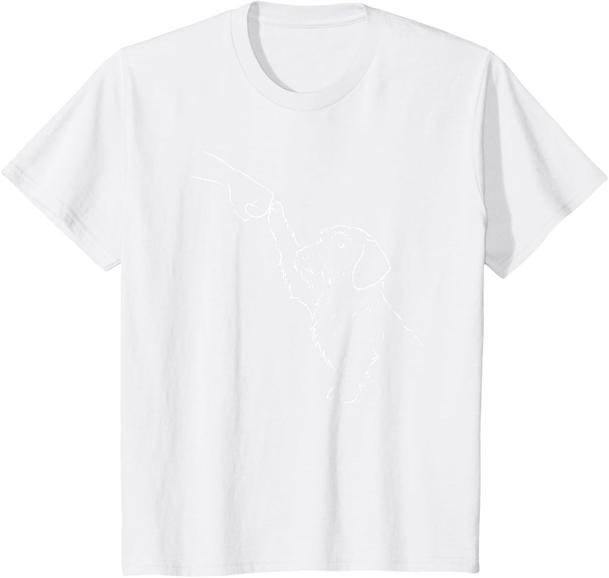 Cute Wirehaired Dachshund Fist Bump T-Shirt - White