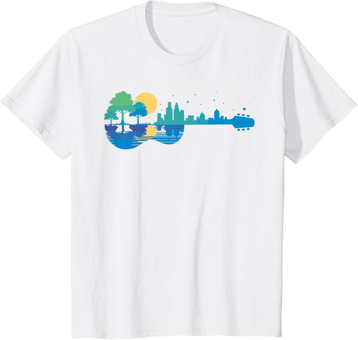 Funny Guitar Design for Men Women Guitarist Guitar Player T-Shirt - White