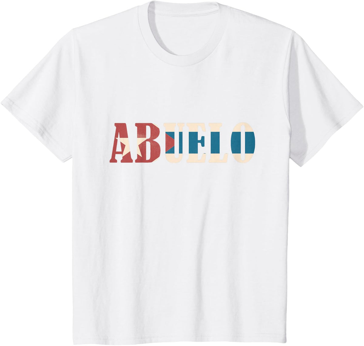 Grandfather Tees Men's Vintage Cuban Flag T-Shirt - Black, Small - White
