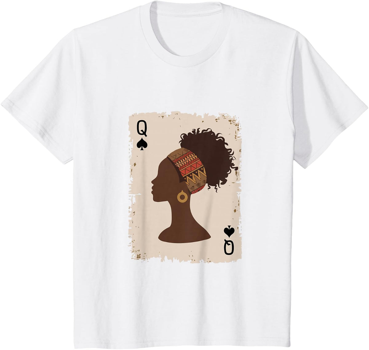 Black Queen Afro Dope Proud Melanin African American Woman Tee T-Shirt for Women - White