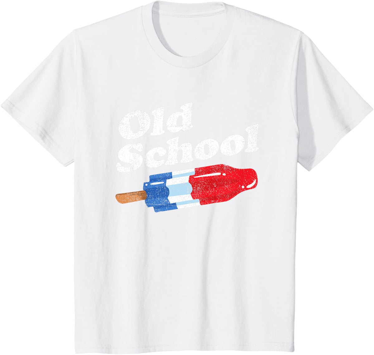 Funny Summer Popsicle Bomb Retro Old School Pop 80's Gift T-Shirt for Men Women Girls Kids - White