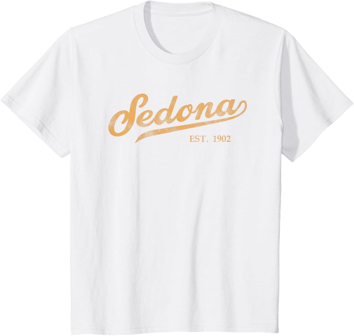 Retro Sedona Script Vintage Throwback Mens Womens Kids T-Shirt - White
