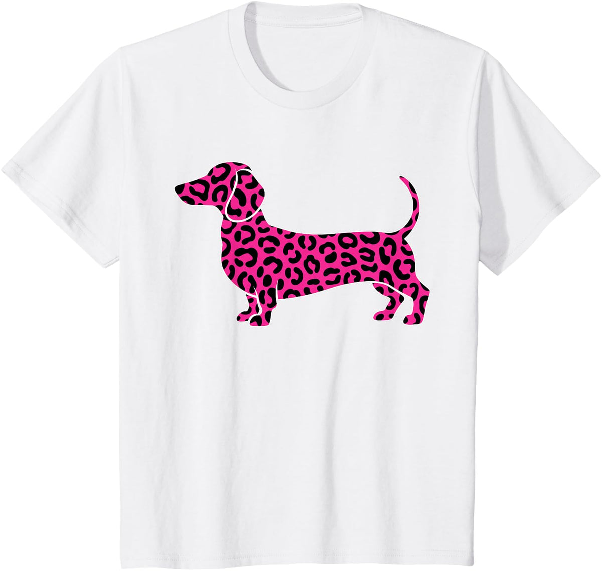 Dachshund Wiener Leopard Wiener Dog for Women T-Shirt - White