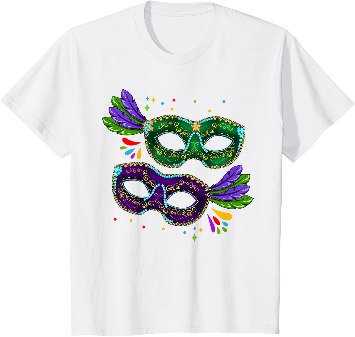Masquerade Gift For Women Carnival Mask Mardi Gras T-Shirt - White