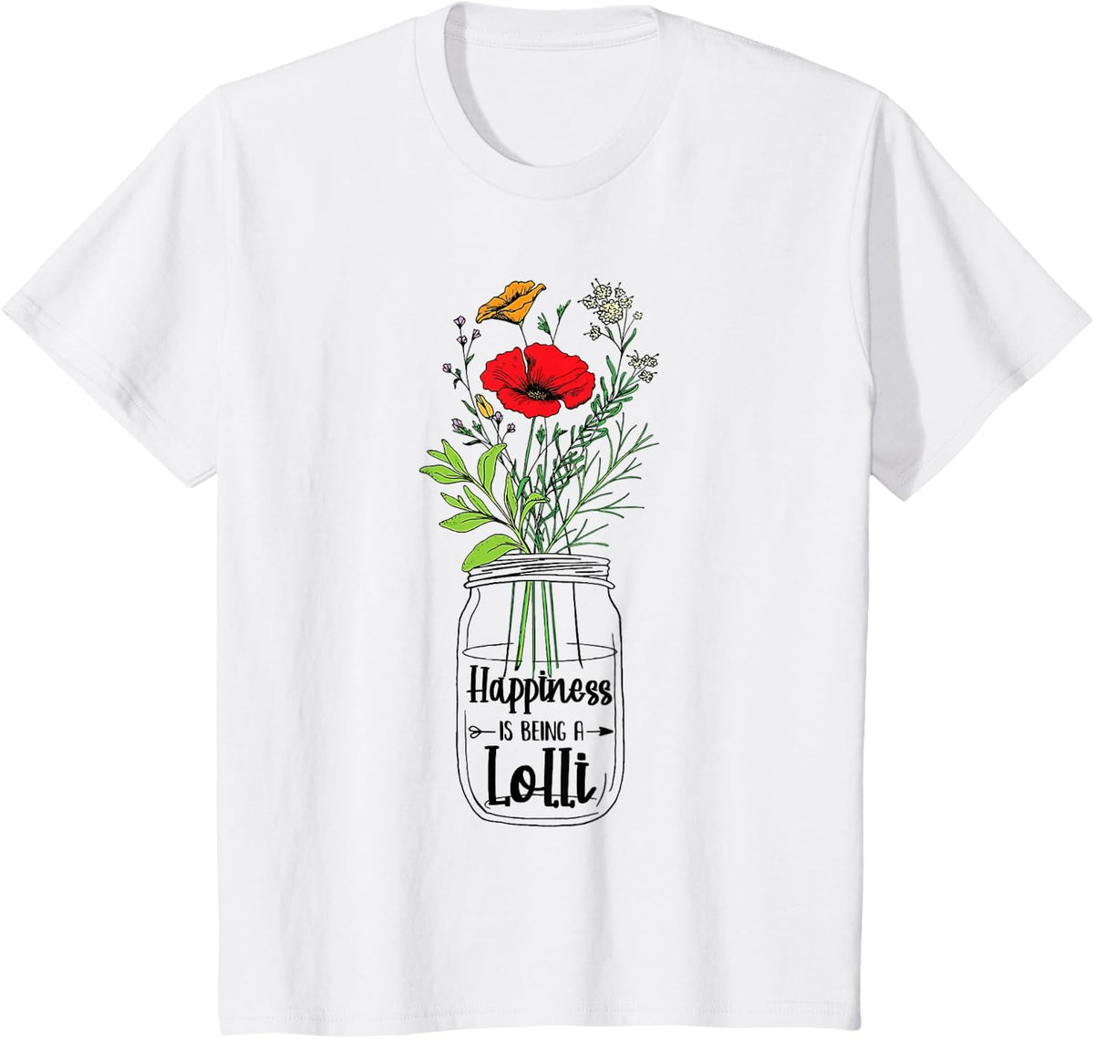 Womens Happiness is being a Lolli Announcement Mothers Day T-Shirt - White