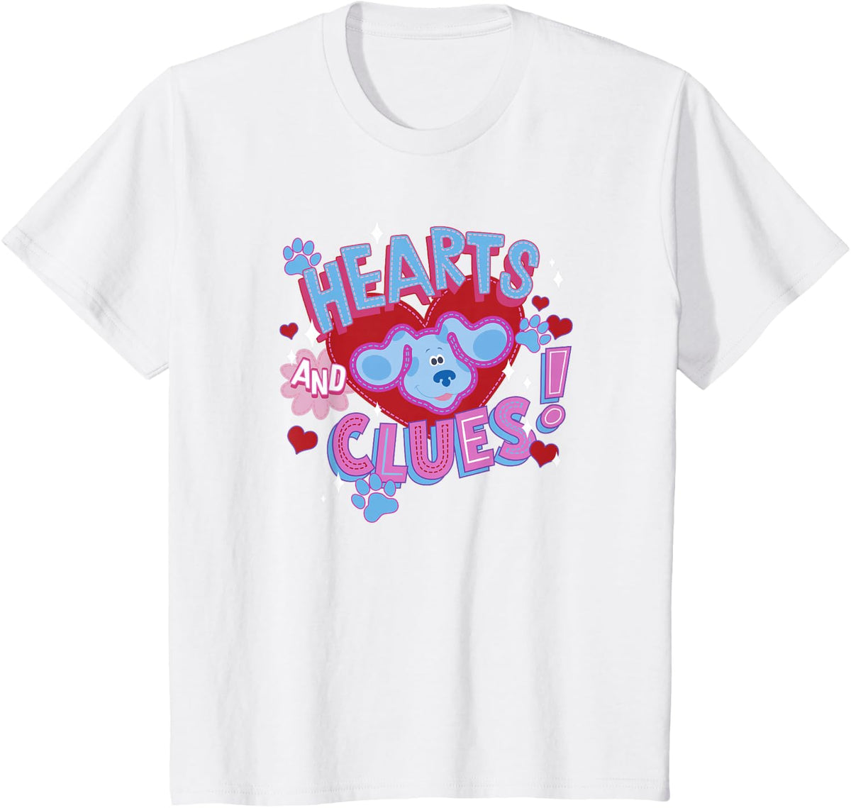 Blue's Clues & You! Valentine's Day Blue Hearts And Clues! T-Shirt - White