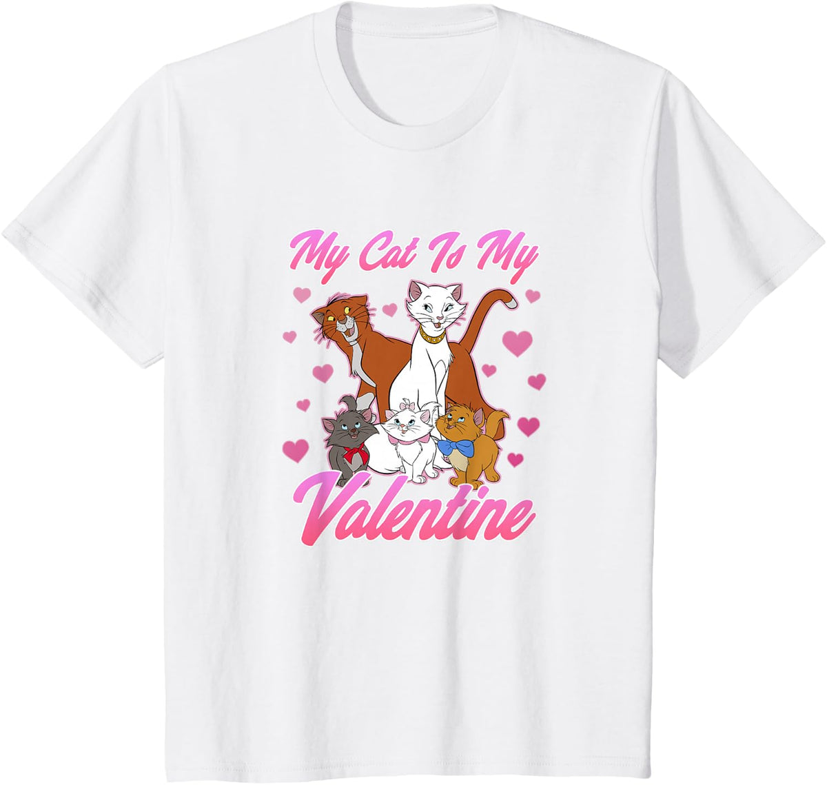 Disney Aristocats Valentine's Day My Cat Is My Valentine T-Shirt - White