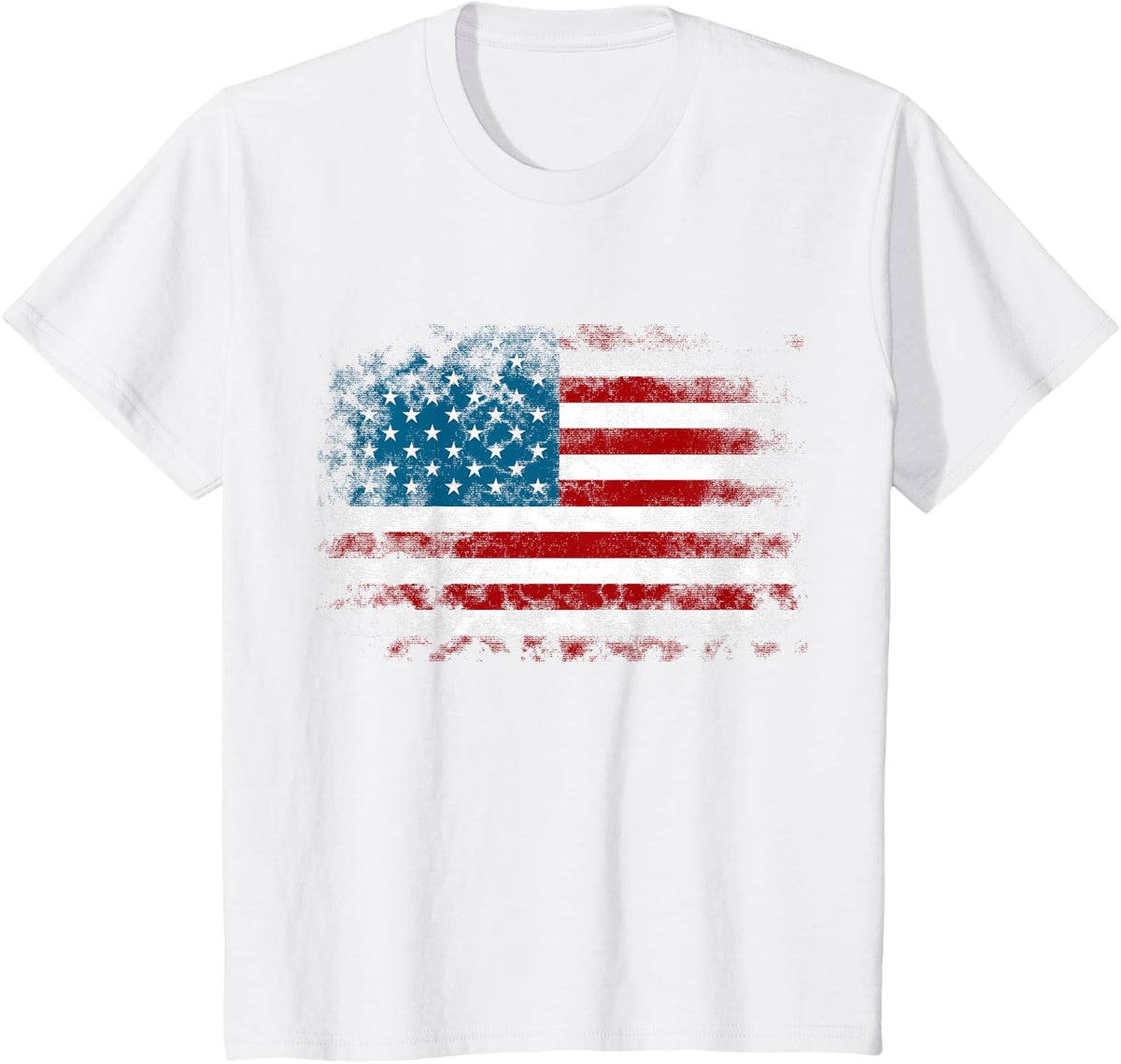 4th of July for Men Women – Patriotic Red White Blue Flag T-Shirt - White