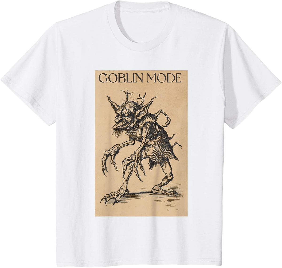 Medieval Goblin Mode Goblincore Fairycore Grunge Aesthetic T-Shirt - White