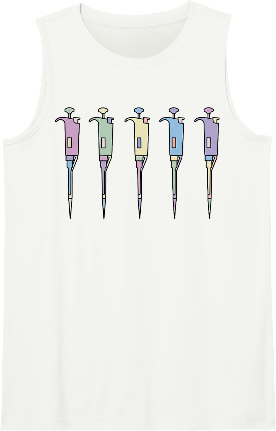 Pipette STEM Teacher Laboratory Medical Laboratory Chemistry Sleeveless Tank Top - White