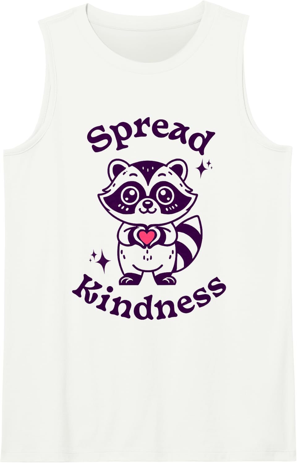 Vintage Spread Kindness Shirt Kind Raccoon Teacher Kindness Sleeveless Tank Top - White
