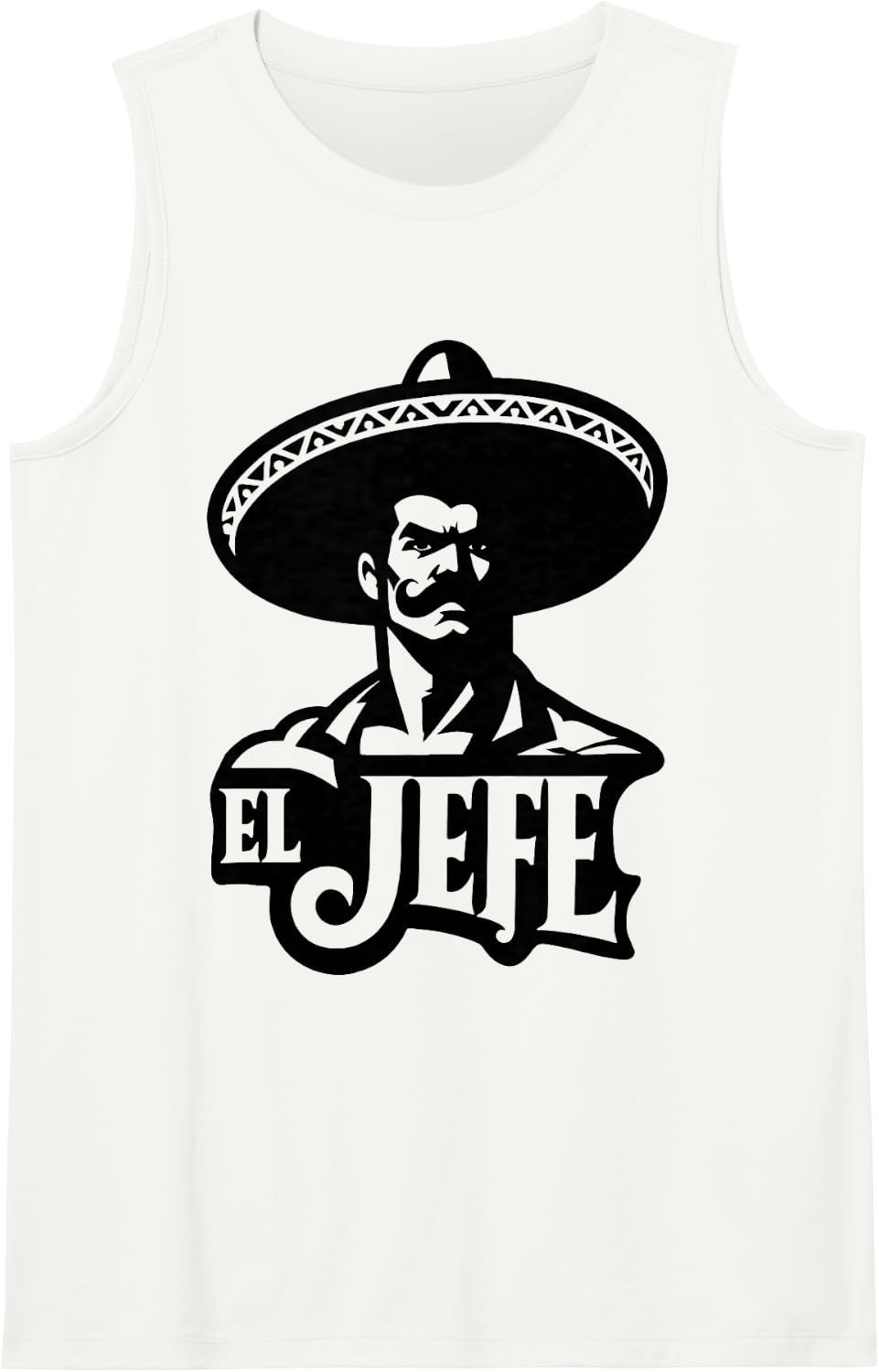 El Jefe The Boss in Spanish Funny Mexican Quote Tank Top - White