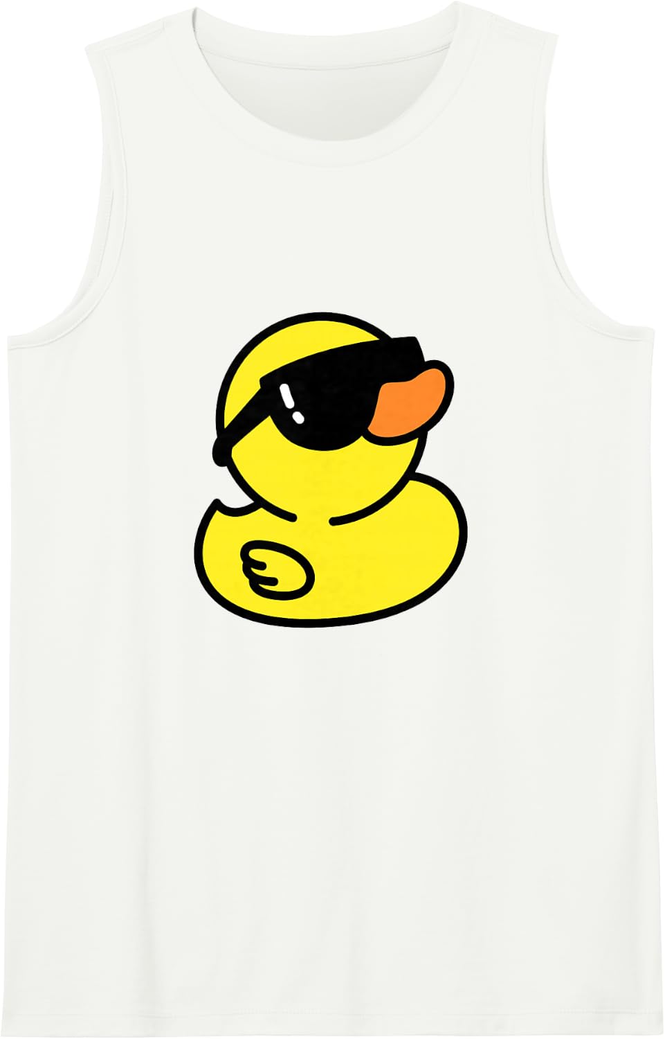 Funny Rubber Duck Cool Duck Sunglasses Yellow Ducky Duckie Tank Top - White
