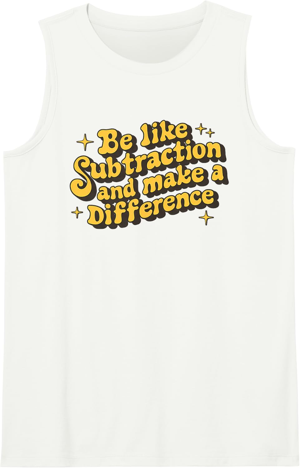 Math Retro Sleeveless Tank Top - White